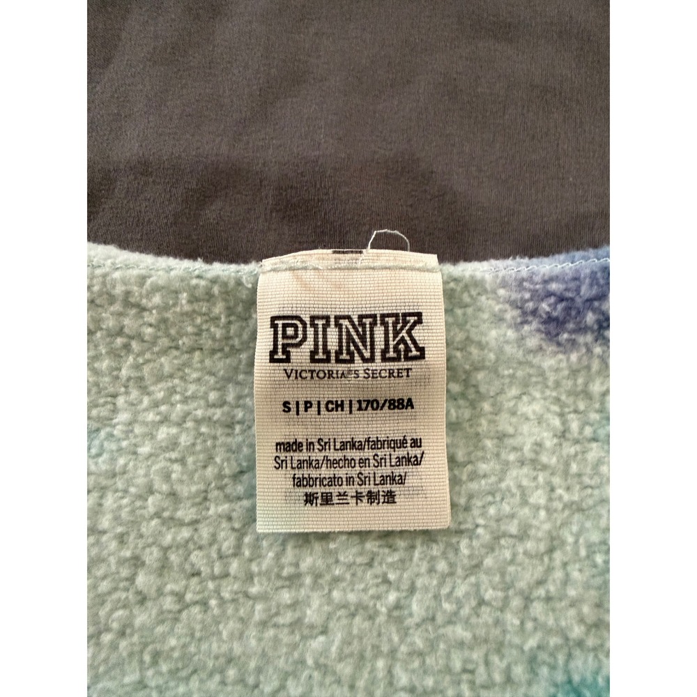 Victoria's Secret PINK Tie Dye Off Shoulder Sweatshirt Blue Purple Small - Picture 4 of 6
